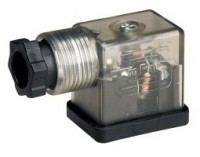 Разъем электрический-коннектор DIN 43650 аналог СЭ11-19 со световой индикацией